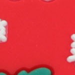 red, white, green, black, silver tone