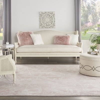 Bohemian Bliss Pink Floral 8' x 10' Synthetic Area Rug