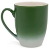 Elanze Designs In My Unstoppable Era Two Toned Ombre Matte 10 ounce New Bone China Coffee Tea Cup Mug For Your Favorite Morning Brew, Green and White - 2 of 4