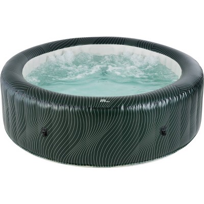 Emerald Green Round Inflatable Hot Tub with LED Lights