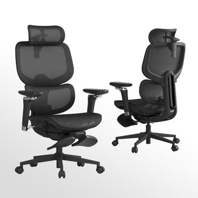 DSVIMOY Task and Office Chair High Back Ergonomic Chair with Self Adaptive Lumbar Support for Office, Black, 31.69"*22.63"*17.52"