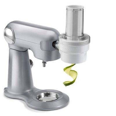 White Stainless Steel Spiralizer/Slicer Attachment for Stand Mixer