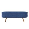 Cesicia 43.5"x16"x16" Ottoman Oval Storage Bench,Rubber Wood Legs - 2 of 4