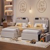 Twin/Full/Queen Bed Frame with Bookcase Headboard and 2 Drawers, Kids Bed Frame, Boucle Upholstered Platform Bed, No Box Spring Needed, Easy Assembly - 3 of 4
