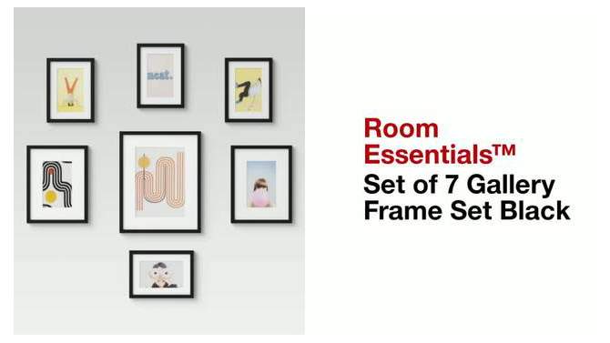 Set of 7 Gallery Frame Set Black - Room Essentials&#8482;, 2 of 16, play video
