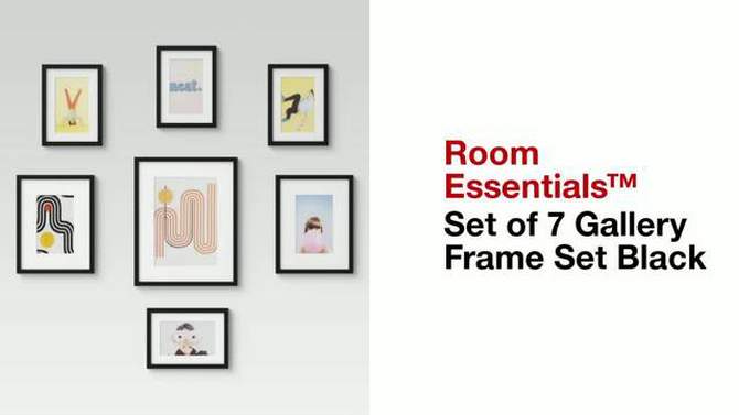 Set of 7 Gallery Frame Set Black - Room Essentials&#8482;, 2 of 16, play video