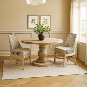 Royal Hampton Set of 2 Dining Chairs | Handcrafted Mango Wood | Cotton Rope Weaving - 1 of 4