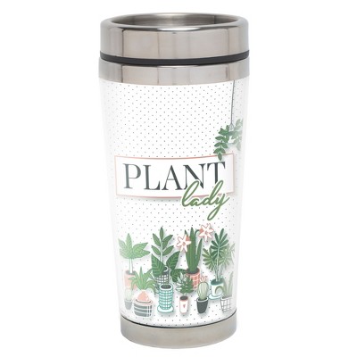 Elanze Designs Plant Lady Classic White And Bright Green 16 Ounces