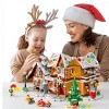 1421PCS 3 Style Christmas Gingerbread House, 2025 Xmas Castle Village Building Block Gifts for Adults Kids Ages 6+ - 2 of 4