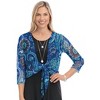 Collections Etc Mesh Tie Front Shrug - 4 of 4