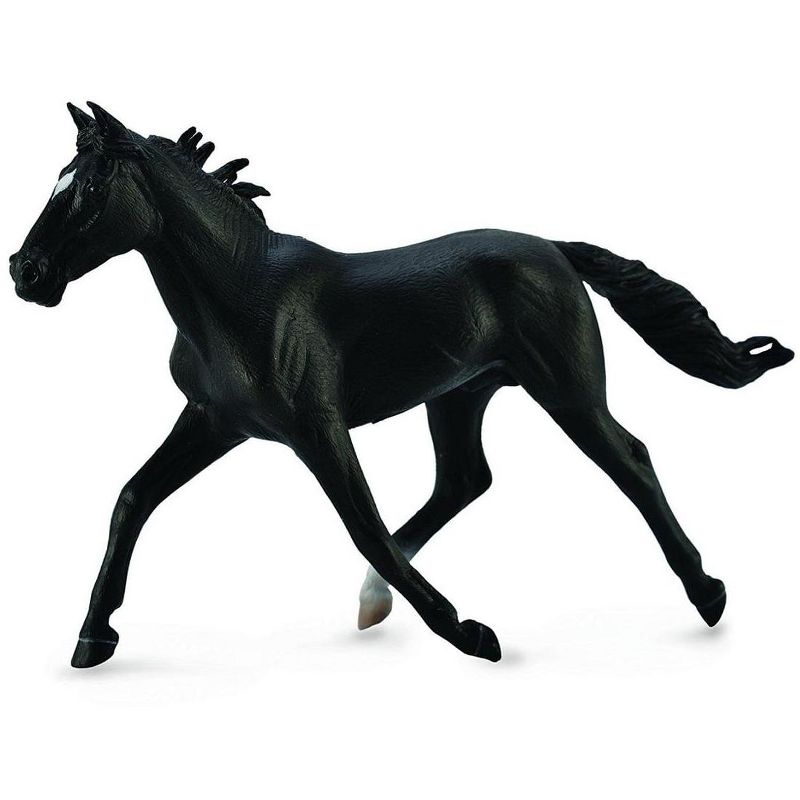 Breyer Animal Creations Breyer CollectA Series Black Standardbred Pacer Stallion Model Horse, 1 of 2