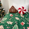 Lomsoe Green Christmas Print Flannel Blanket Soft Cozy Warm Throw Blanket Christmas Gift Blanket Throws for Couch, Bed, Living Room, Office, Travel - 3 of 4