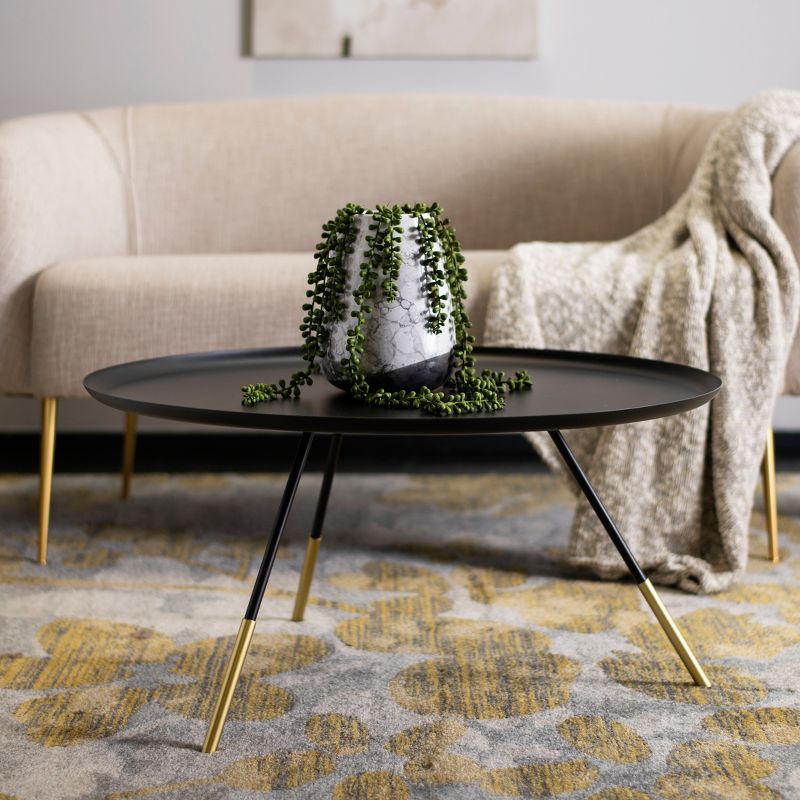 Orson Coffee Table with Metal Gold Cap  - Safavieh, 5 of 8