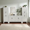 Multifunctional TV Cabinet Set with One TV Cabinet and Two Sideboards, Modern TV Wall Unit for Living Room - 2 of 4