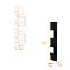 Vynxaria Modern Rosebud Corner Floating Shelf - Full-Wall 4-Shelf Unit, 9.8"W x 9.8"H - 3 of 4