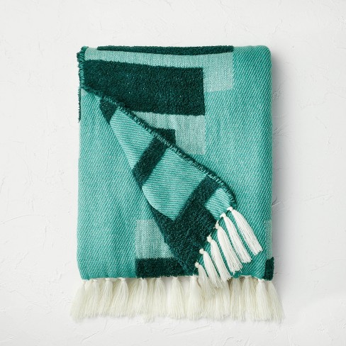 Teal best sale green throw