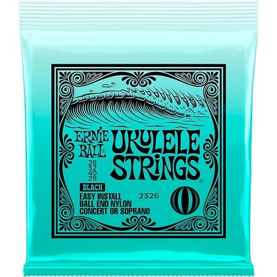 Ernie Ball Concert/Soprano Nylon Ball-End Ukulele Strings - Black Soprano/Concert