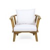 Okak Boho Patio Accent Chair/Loveseat,Set of 1/2,Outdoor Acacia Leisure Chairs Upholstered Armchair for Backyard,Patio&Garden,400lbs Max - 2 of 4