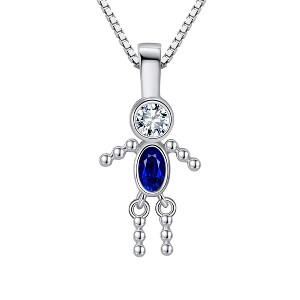 Little Girl or Boy Baby Birthstone Pendant Necklace for Mom or Grandma Ginger Lyne Collection - 1 of 4
