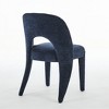 Kumasinova 19.7"H Sleek Dining Chairs Set of 2,Plush Chenille Kitchen Chair with Hollowed-Out Back,Iron Frame,300lbs Capacity - 4 of 4