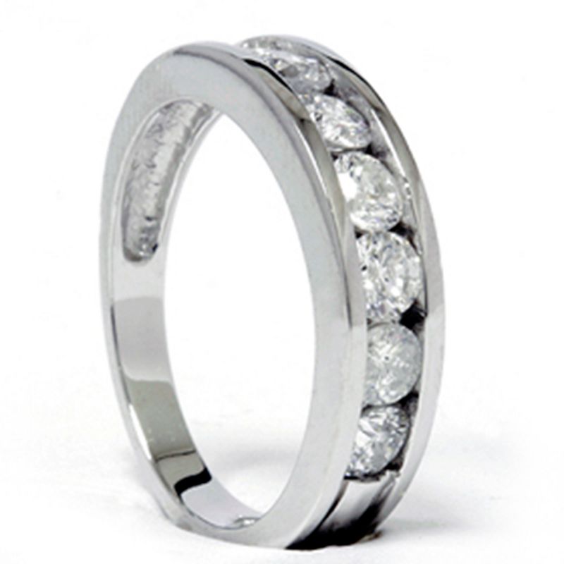 Pompeii3 1ct Round Real 14K Diamond Wedding Anniversary Ring, 3 of 5