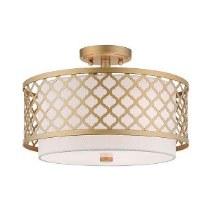 Livex Lighting Arabesque 3 - Light Semi-Flush Mount in  Soft Gold - 1 of 4