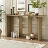 KIGFTSOD Modern and Curved Design Ash Veneer Console Table with Shelf, Suitable for Entryway, Hallway Living Room, Foyer, Corridor - 2 of 4
