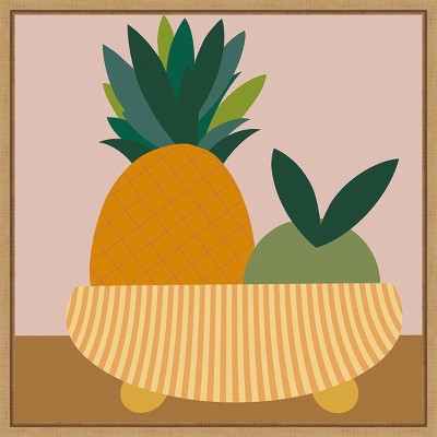 Modern Abstract Graphic Fruit Bowl III Canvas Wall Art