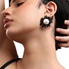 SOHI Women's Onyx Black Casual Stud Earrings - 4 of 4