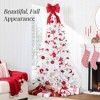 Best Choice Products Premium White Hinged Artificial Christmas Pine Tree w/ Branch Tips, Metal Base - 4 of 4