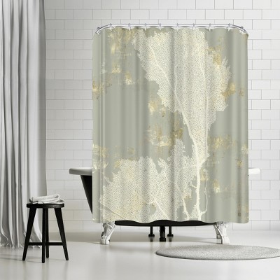 Americanflat Sea Coral Ii by Pi Creative Art 71" x 74" Shower Curtain