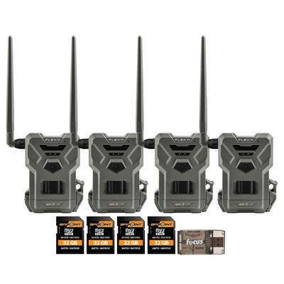 SPYPOINT Flex-M Twin Pack Cellular Trail Camera(2) with 32GB Cards(4) and Reader