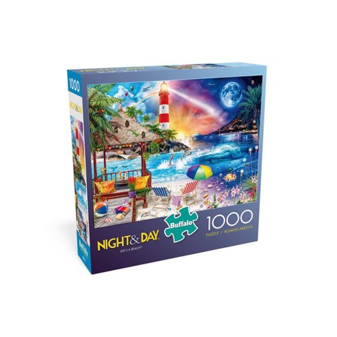 Buffalo Games Night Day Life S A Beach Jigsaw Puzzle 1000pc Target