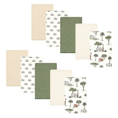 Hudson Baby Infant Girl Cotton Flannel Burp Cloths Bundle, Butterfly Floral, One Size at Plaza Del Caribe in Ponce, PR