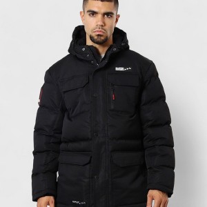 Super Triple Goose Men’s Heavyweight Hooded Puffer Parka Jacket - 1 of 3