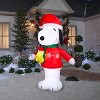 Gemmy Christmas Airblown Inflatable Snoopy in Snowflake Sweater Peanuts, 8 ft Tall, Multicolored - 2 of 4