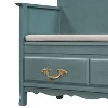 PAGED Storage Bench Modern Wooden Shoe Bench with Storage Space, Metal Handles and Removable Cushion for Mudroom, Bedroom, Entryway - 4 of 4