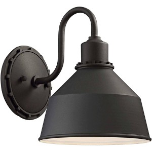 Minka Lavery Industrial Farmhouse Outdoor Barn Light Fixture Black Gooseneck Arm 9 3/4" for Post Exterior Deck House Porch Patio - 1 of 1