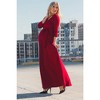 PinkBlush Burgundy Draped 3/4 Sleeve Maternity Maxi Dress - 2 of 4