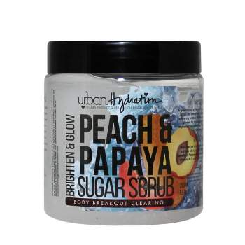 Urban Hydration Brighten and Glow Peach and Papaya Sugar Scrub - 8.5 fl oz