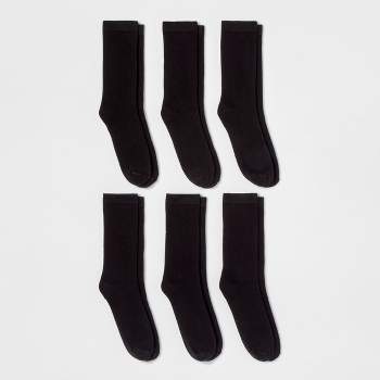  Hue Women's Mini Crew Sock 6-Pack, Black, One Size : Clothing,  Shoes & Jewelry