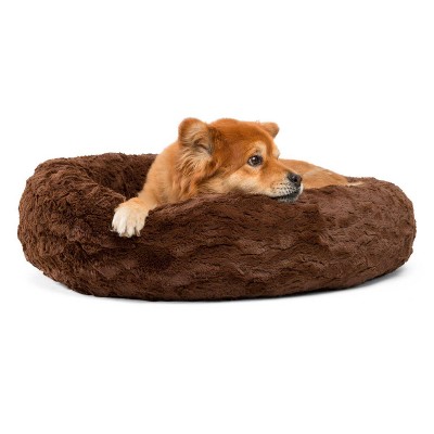 Photo 1 of ***USED - DIRTY - NO PACKAGING***
Best Friends by Sheri The Original Calming Donut Cat and Dog Bed in Lux Fur Dark Chocolate, Medium 30"