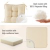 Deep Seat Cushions for Outdoor Furniture,Set of 2,Extra Thick:24"x24"x4",Tufted Low Back 22"x24"x6", Double Piping Removable Patio Chair Cushions - 2 of 4