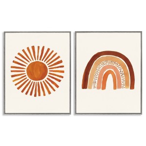 Stupell Industries Orange Sun Patterned Rainbow Boho, 11" x 14" - 1 of 4