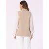 INSPIRE CHIC Women's Sleeveless Shawl Collar Open Front Work Office Suit Vest - 4 of 4