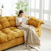 99.2" Chenille Fluffy Cloud Sofa, Deep Seat Upholstered Design for Living Room, Bedroom & Office (Beige) - 4 of 4