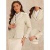 INSPIRE CHIC Women's Notch Lapel Long Sleeve Button Blazer - 2 of 4