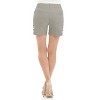 Rekucci Women’s Pull-On Stretch Dress Shorts with Pockets – Stylish & Comfortable Summer Essential - Silver, 14 - 3 of 4