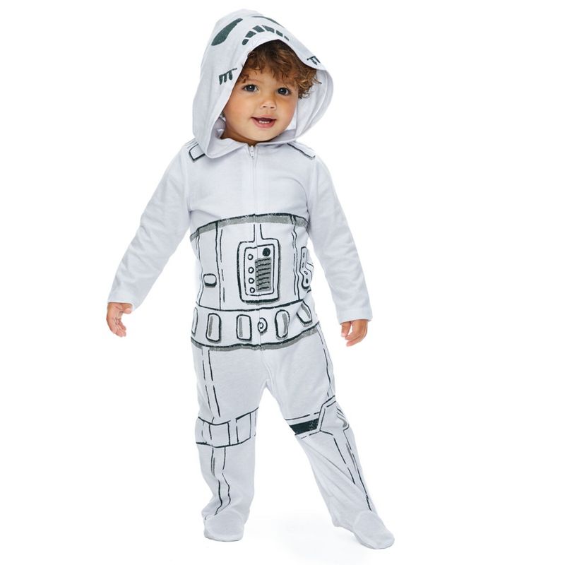 Star Wars Stormtrooper Baby Zip Up Cosplay Costume Coverall Newborn to Infant , 1 of 9
