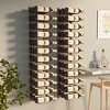 vidaXL Wall Mounted Spray-Coated Iron Wine Rack with Storage for 36 Bottles in Gold Color - 2 of 4